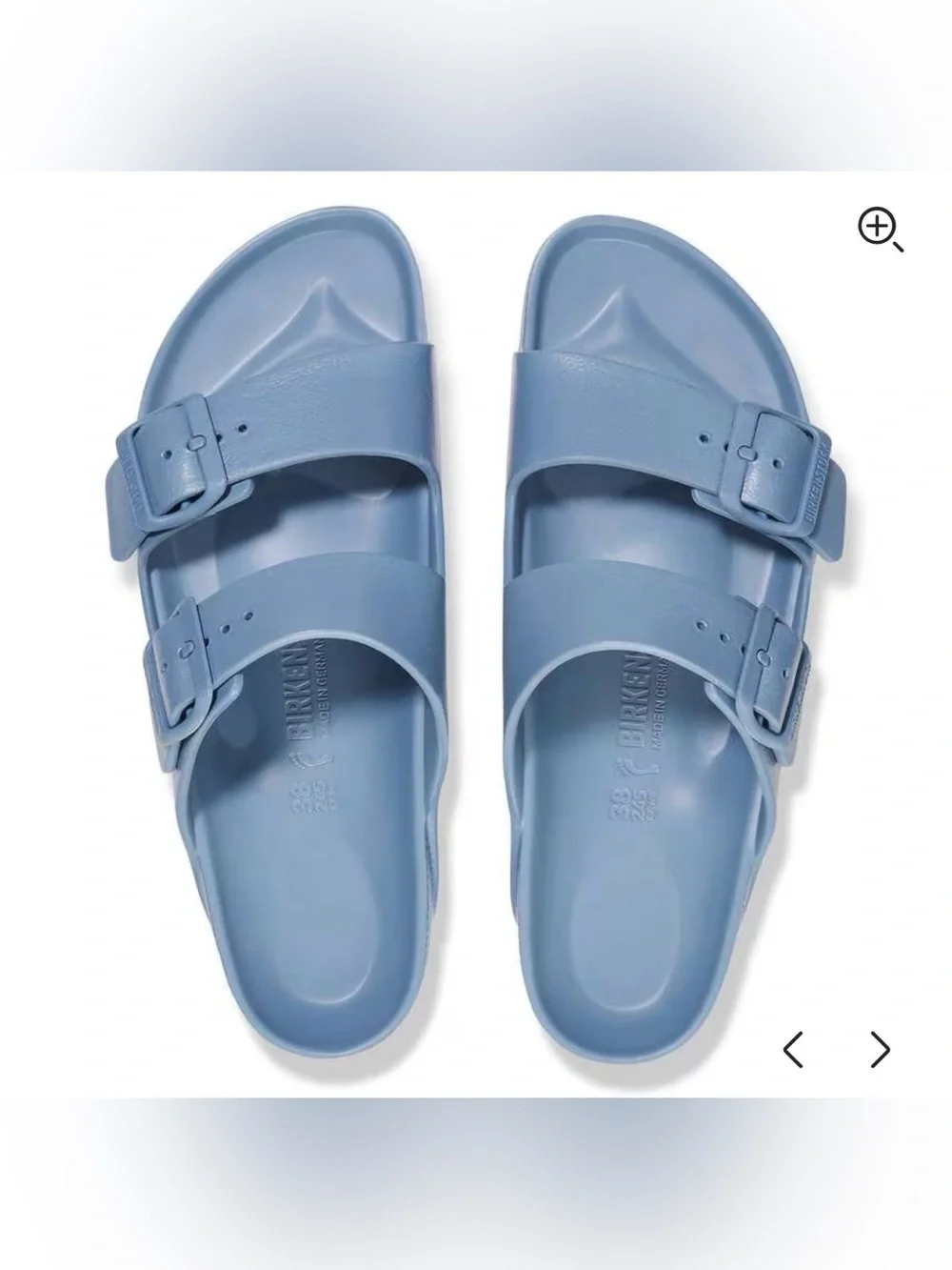 NIB Birkenstock Arizona EVA Sandals Elemental Blue EU 41 M8 W10 Waterproof